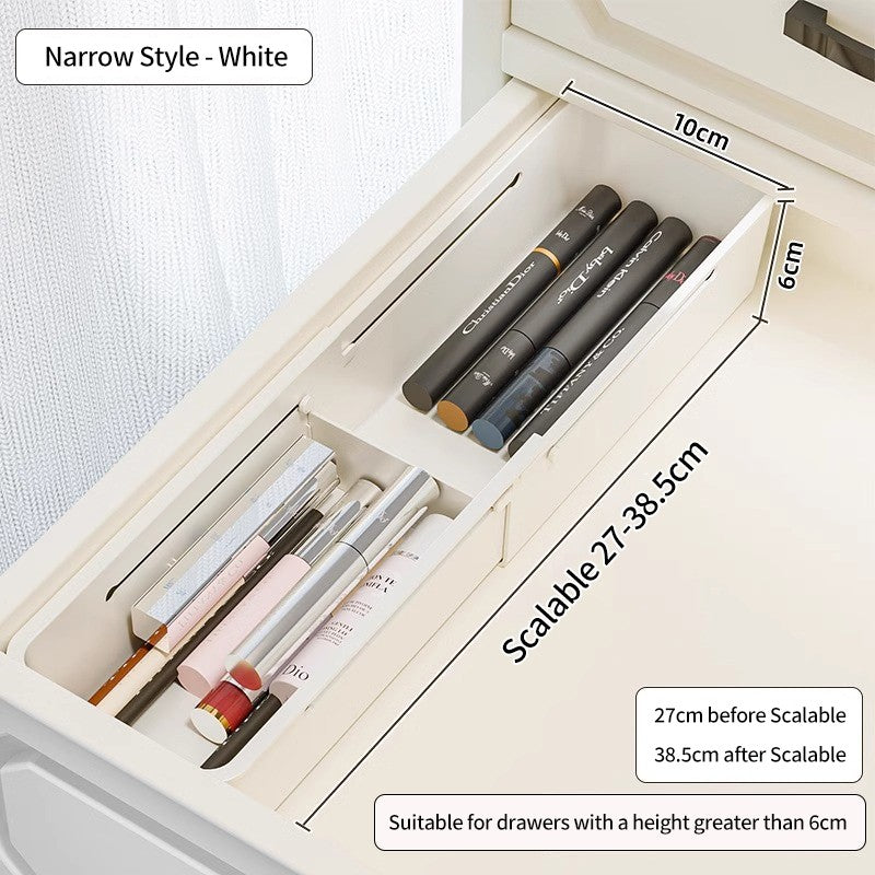 (HOME+) Scalable Storage Box Drawer Desktop Cosmetics Partition Storage Box Wardrobe Storage Organization