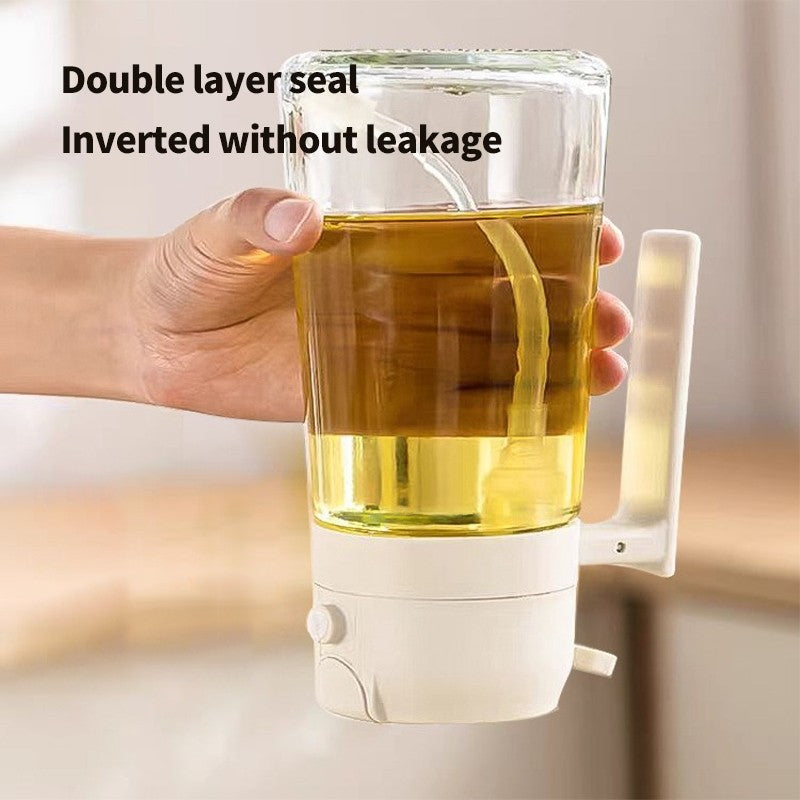 (HOME+) Multi Functional Oil Bottle Kitchen Spray Oil Bottle Household Glass Press Type Oil Spray Bottle