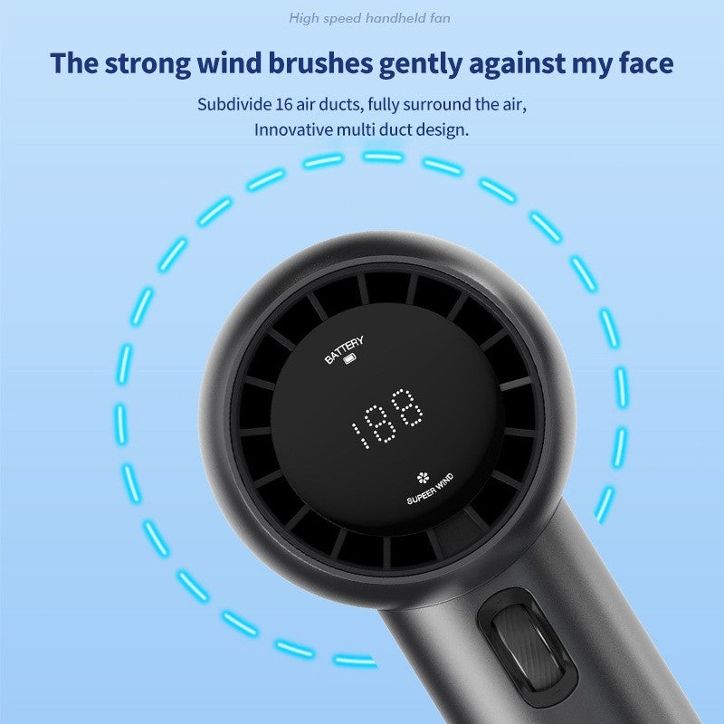 (HOME+) High Speed 199 Speed Handheld Fan Outdoor Portable Small Fan