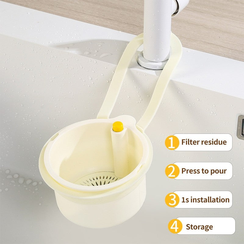 (HOME+) Hanging Sink Drain Basket Household Kitchen Sink Separator