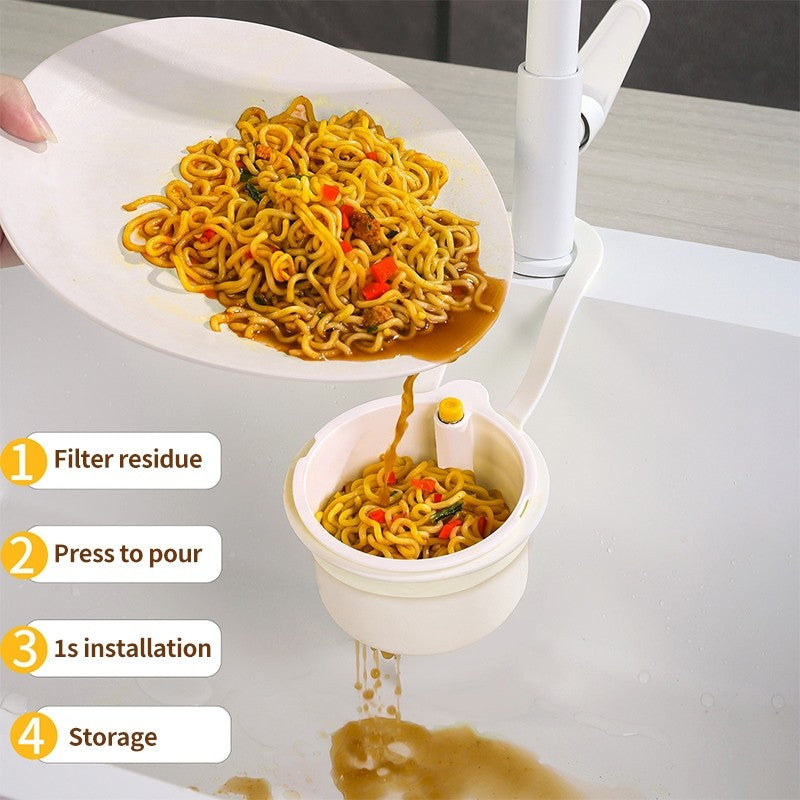(HOME+) Hanging Sink Drain Basket Household Kitchen Sink Separator