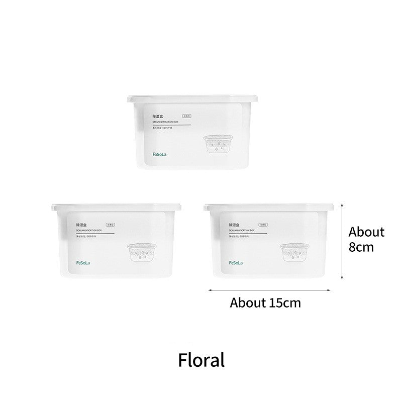 (HOME+) 3PCS Indoor Moisture-proof Wardrobe Dehumidification Box Air Moisture Absorbent