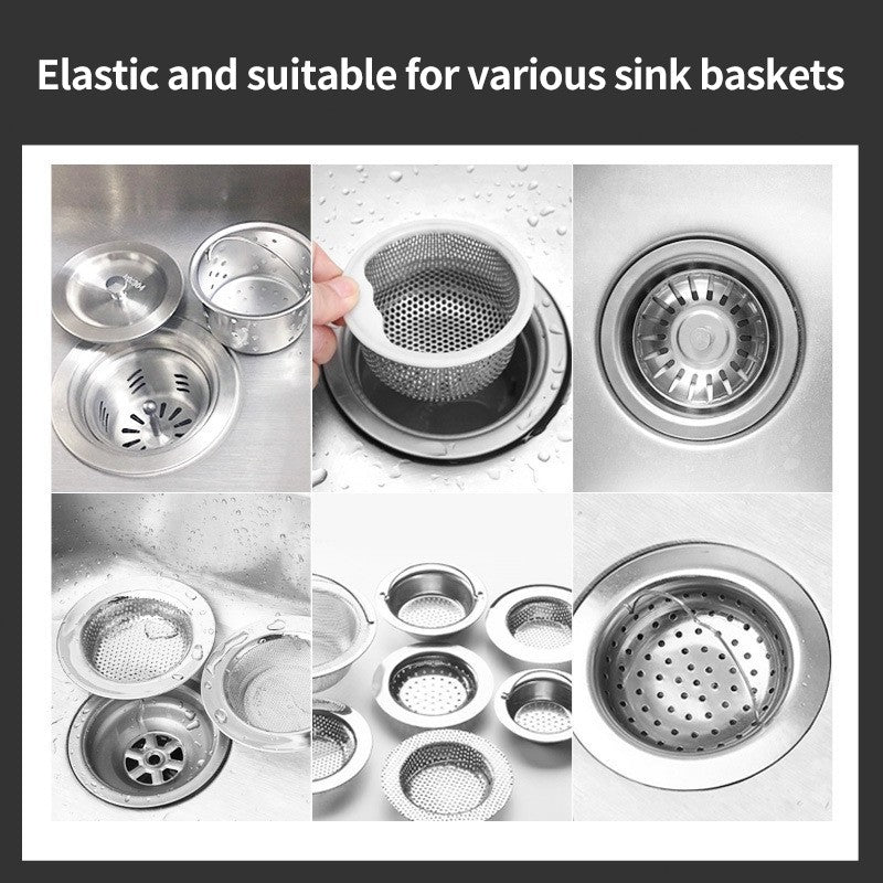 (HOME+) 100PCS Kitchen Sink Filter Disposable Vegetable Washing Basin Leakage Filter Bag
