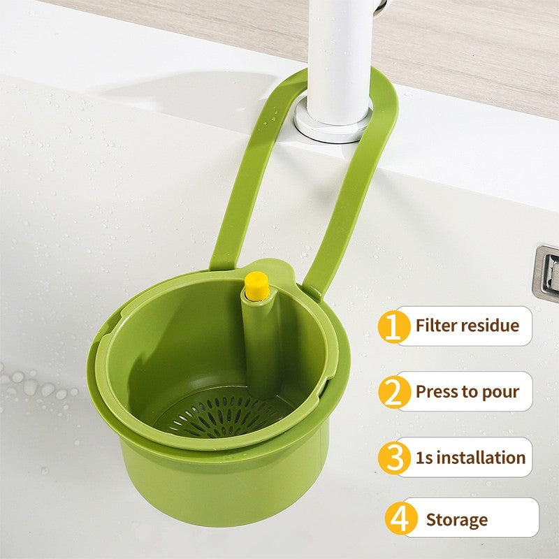 (HOME+) Hanging Sink Drain Basket Household Kitchen Sink Separator
