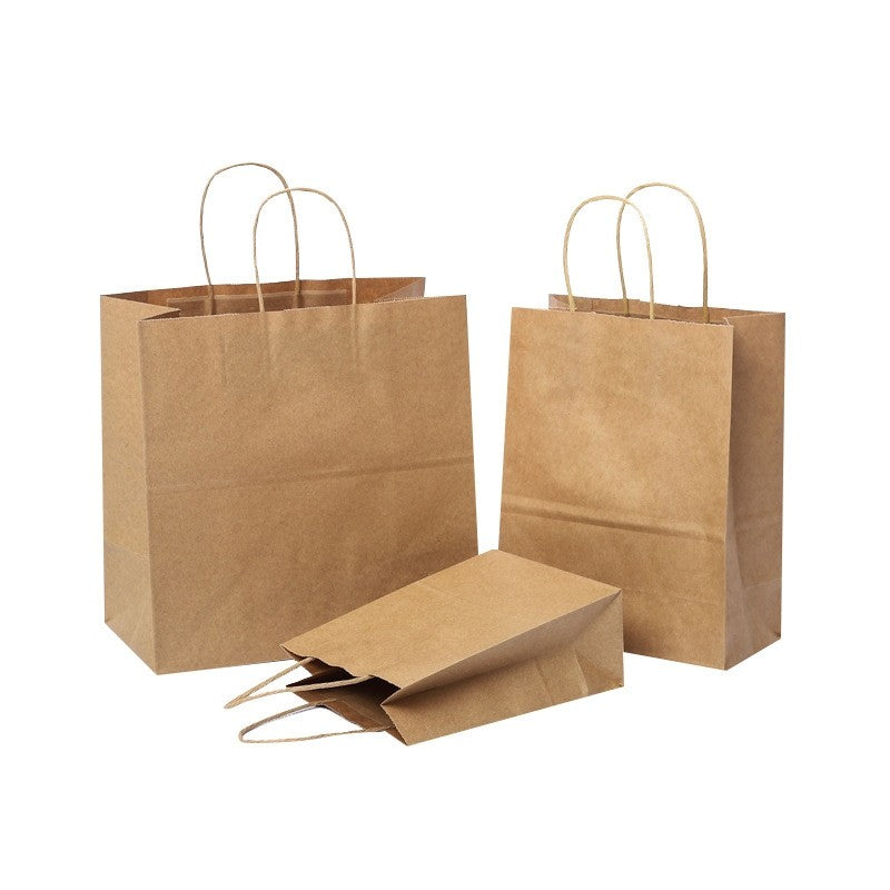 (HOME+) Kraft Paper Bag Handbag Gift Bag Birthday Party Supplies Bag