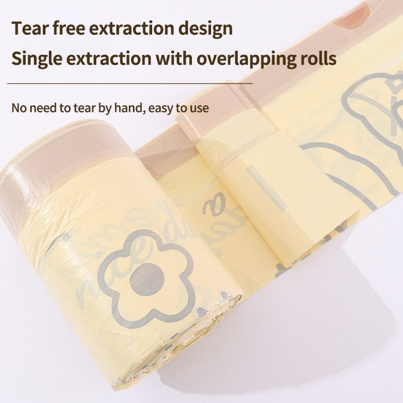 (HOME+) 50PCS Disposable Garbage Bag Thickened Kitchen Specific Drawstring Large Cleaning Bag