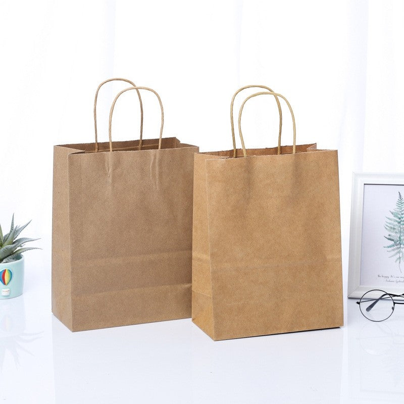 (HOME+) Kraft Paper Bag Handbag Gift Bag Birthday Party Supplies Bag