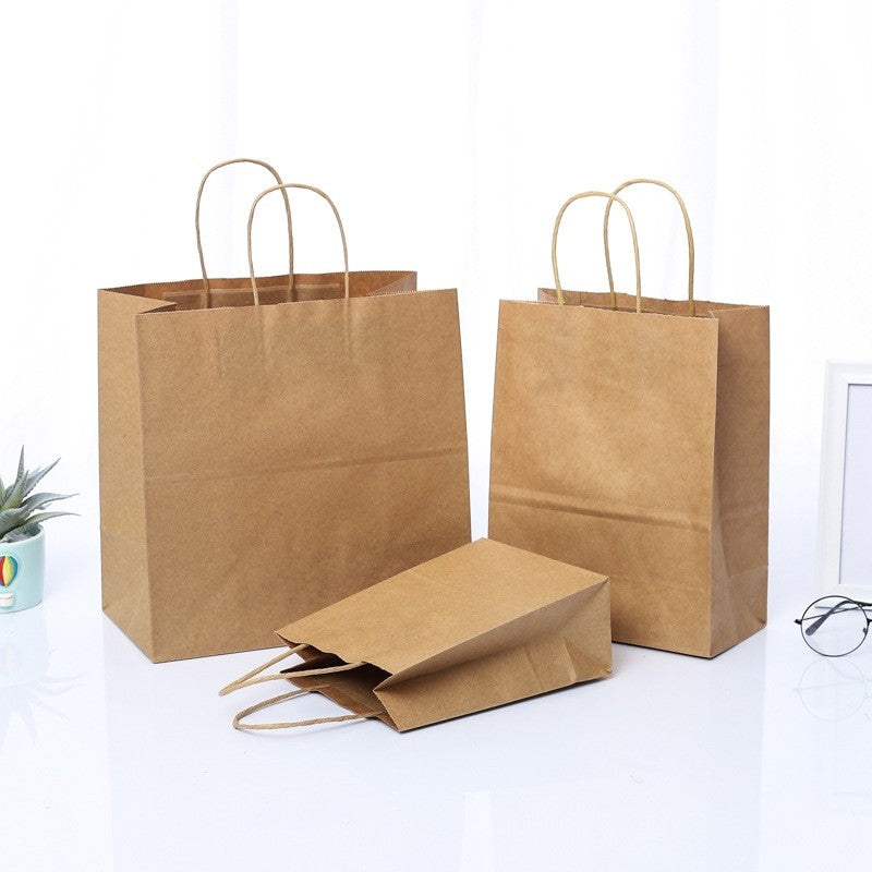 (HOME+) Kraft Paper Bag Handbag Gift Bag Birthday Party Supplies Bag