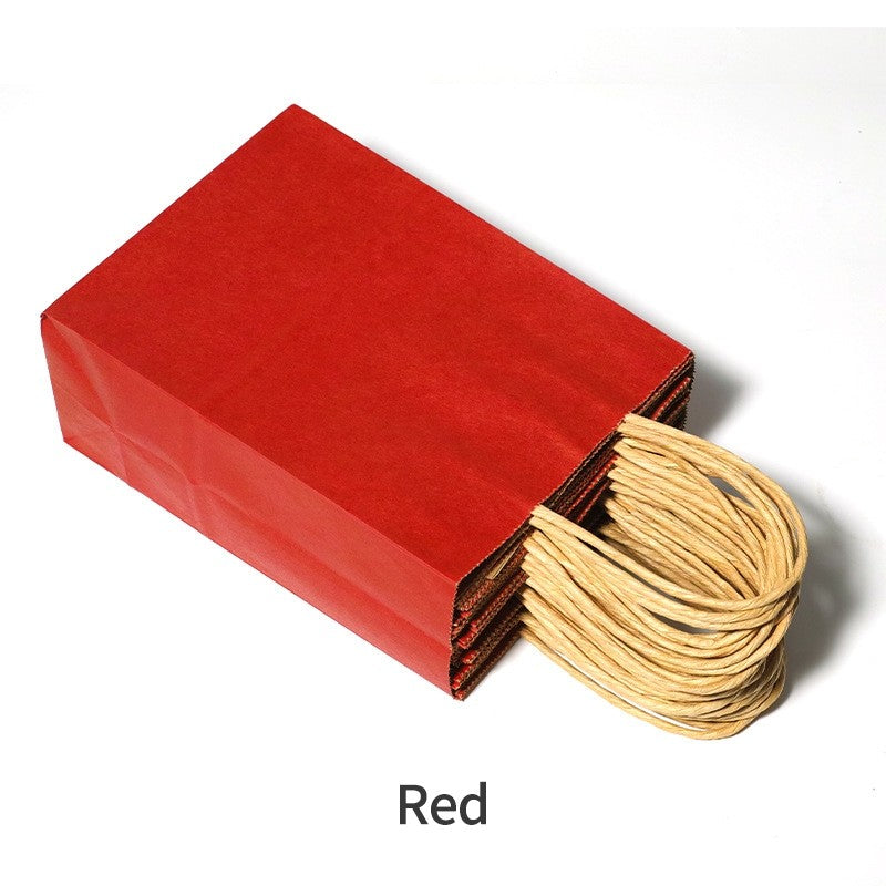 (HOME+) Kraft Paper Bag Handbag Gift Bag Birthday Party Supplies Bag